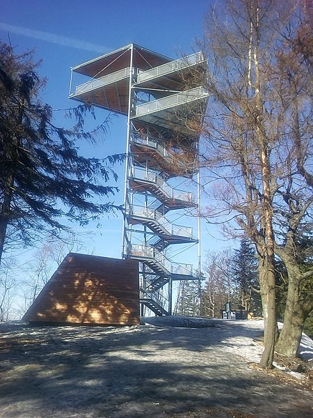 The observation tower on Trójgarba Mountain